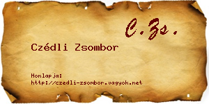 Czédli Zsombor névjegykártya