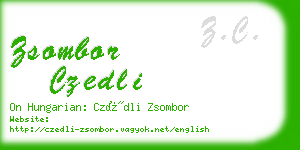 zsombor czedli business card